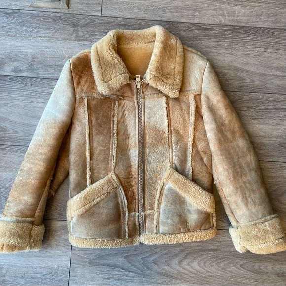 Vintage Leather Attic Shearling Sheepskin Jacket - Picture 4 of 16